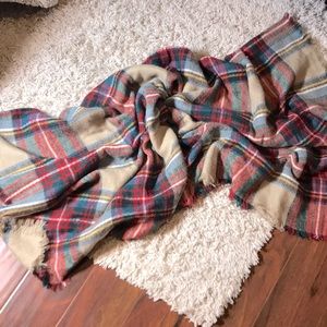 Plaid Blanket Scarf